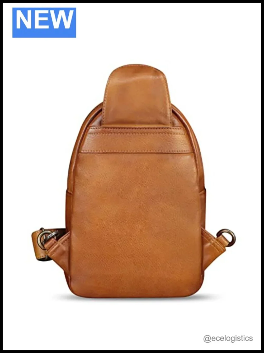 Genuine Leather Convertible Sling Backpack Crossbody Bag Cycling Daypack